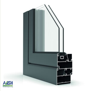 پنجره آلومینیومی نرمال محوری